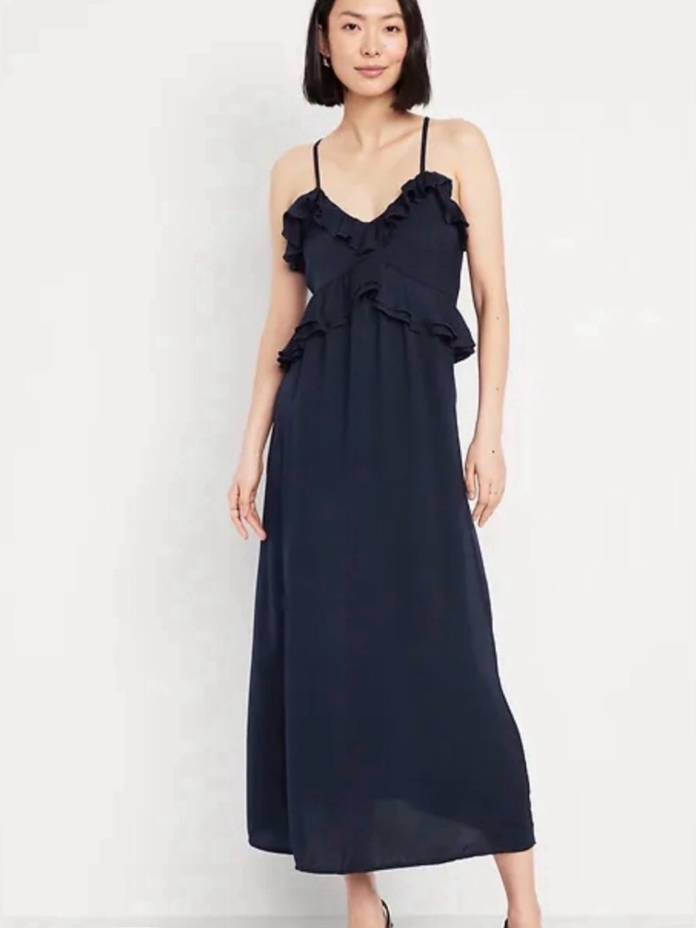 Old Navy Ruffled Satin Maxi Dress NWT